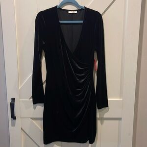 Woman’s Intempo Brand- Black Velour Dress